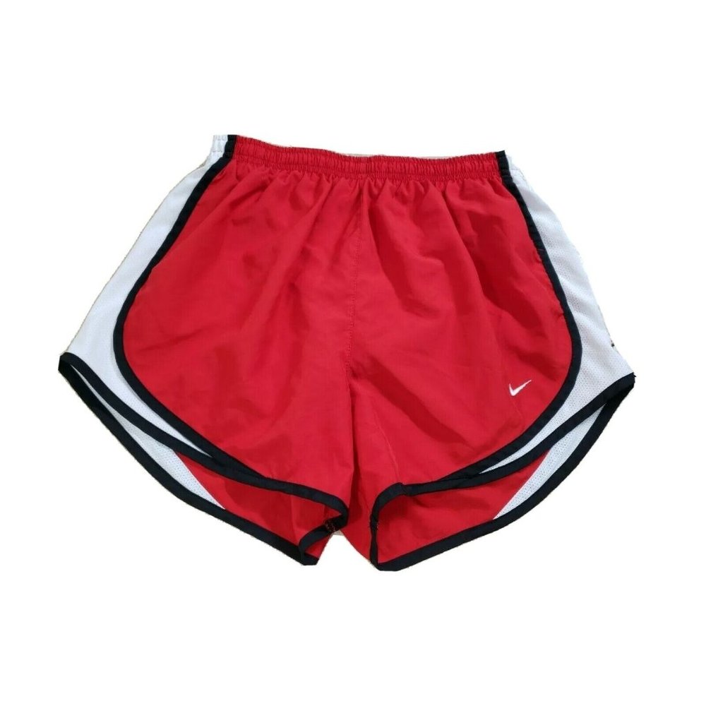 Nike Tempo Shorts Women's Small Red Black White Lined Running Sports Gym